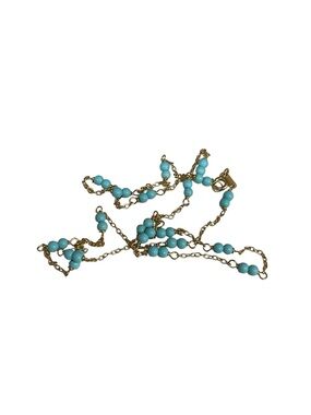 Ross-Simons 18K Gold Necklace with Stacked Turquoise Beads